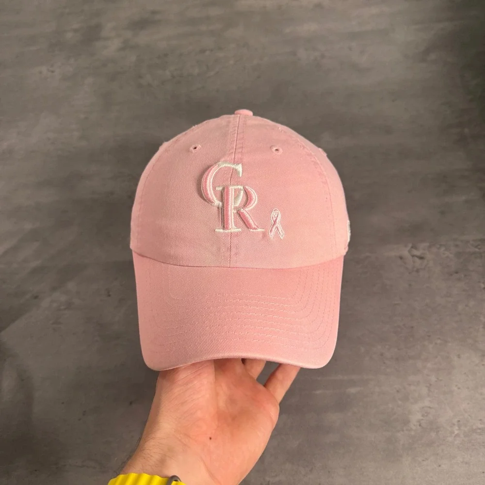 New Era Colorado Rockies Hat Women Pink Breast Cancer Awareness MLB Baseball Cap